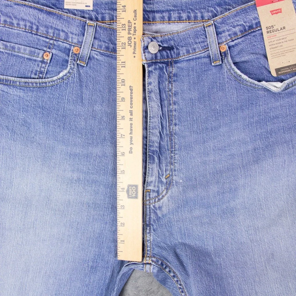 NWT Levis 505 Regular Fit Straight Leg Stretch Jeans Blue 40x30 00505-2378